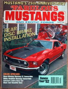 FABULOUS MUSTANGS 1989 MAR -WEBER COBRA,VAN CLEVE'S A/G